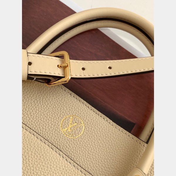 Louis Vuitton Knockoff M55802 On My Side High End Leathers in Greige Beige