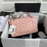 CC Copy 25.5CM Classic Flap Bag Caviar Leather A01112 Pink