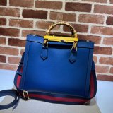 Wholesale Gucci Diana tote bag 678842 blue/black leather from china