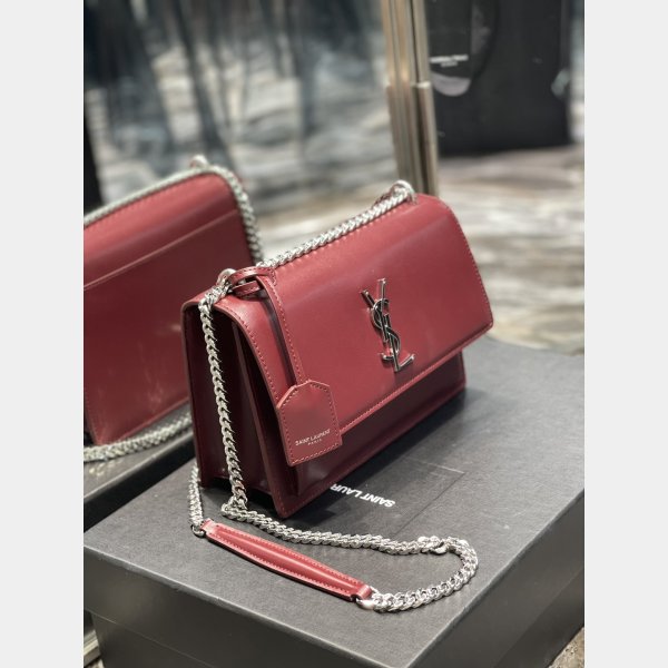 Shop Saint Laurent Sunset Mono Crossbody Bag 22CM 422906 1:1 Mirror