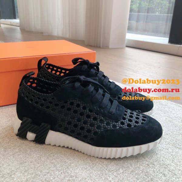 Top Quality HERMES MEN BOUNCING weave SNEAKER