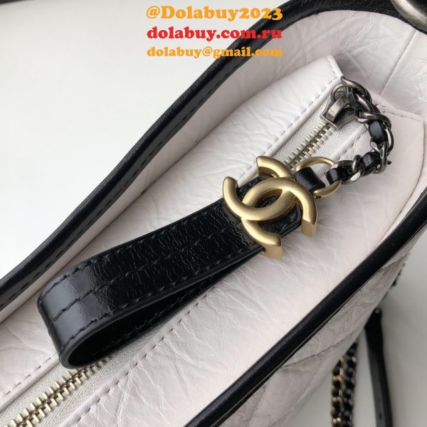 Knockoff CC Gabrielle hobo bag 28cm Black White