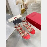 Copy VALENTINO ROCKSTUD FLAT CALFSKIN SANDAL WITH STRAPS