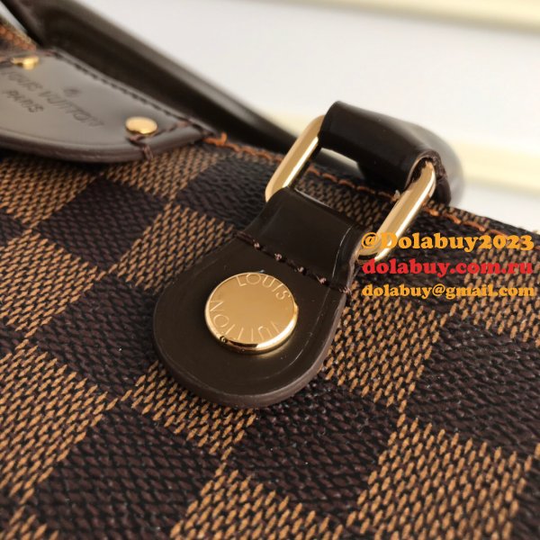 AAA+ Fake Louis Vuitton Siena MM Damier Ebene Brown