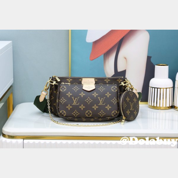 Louis Vuitton Inspired M44840 Multi Pochette Accessoires Pink or Khaki