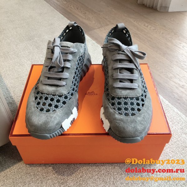 Top Quality HERMES MEN BOUNCING weave SNEAKER