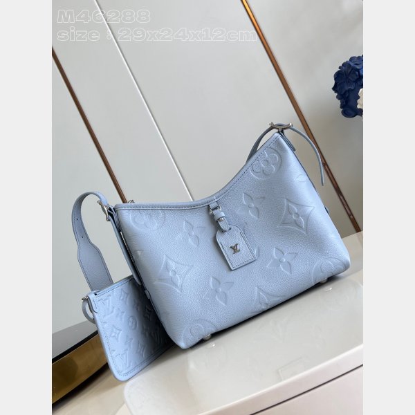 Designer Louis Vuitton CarryAll M46288 Replica Embossing Blue Bag