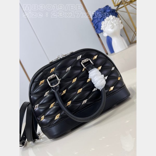 Fake M83019 Nano Alma Malletage High Copy Louis Vuitton Black Bag