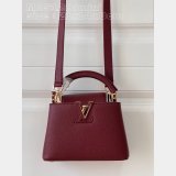 Capucines 1:1 Mirror M25128 Purple-Red Louis Vuitton Fashion Handbag