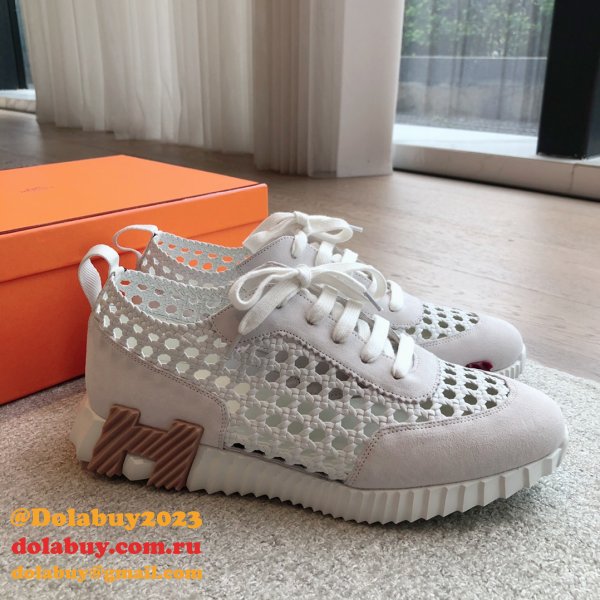 Top Quality HERMES MEN BOUNCING weave SNEAKER