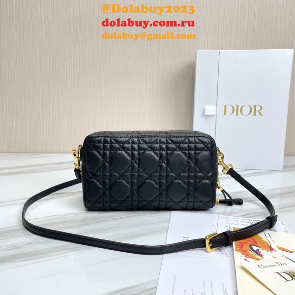 High Quality Dior Caro Bag Brown Supple Cannage Calfskin Fashion