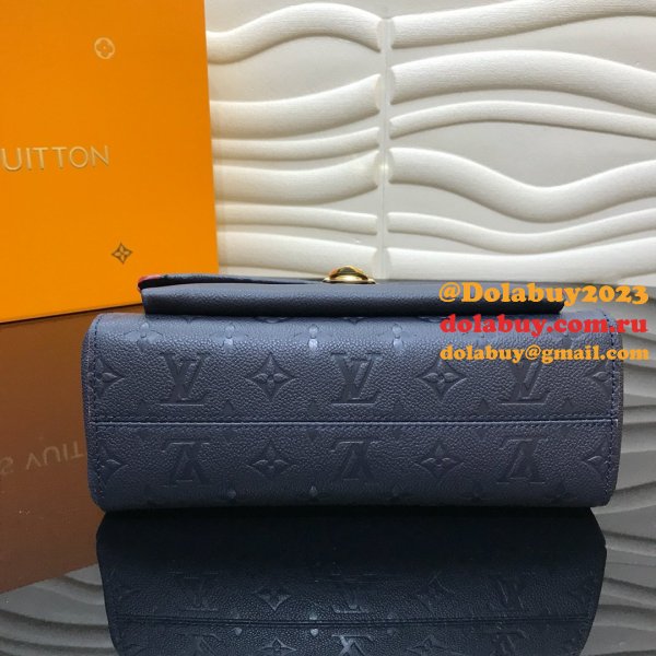 Replica Louis Vuitton Monogram Empreinte Leather Vavin PM M43931 Black Bag