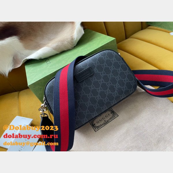 Wholesale Gucci GG Blue shoulder 574886 Messengers Mens bag