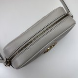 Light Grey 1:1 Mirror 447632 Copy GG Marmont Small Matelassé Shoulder Bag