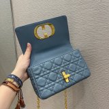 High Quality Dior Caro 20cm Cheap blue bags