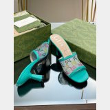 Mid-Heel Slide Sandal Gucci Monogrammed 7 Star Shoes