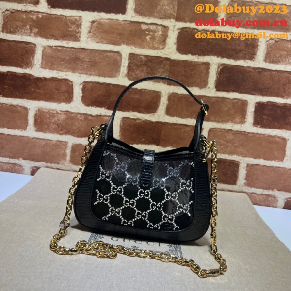 Gucci Luxury Designer Knockoff Jackie 1961 Crystal GG 677027 Bag