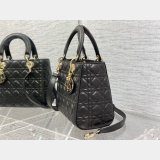 Perfect Quality Knockoff Lady Dior 24cm  Black Handbag