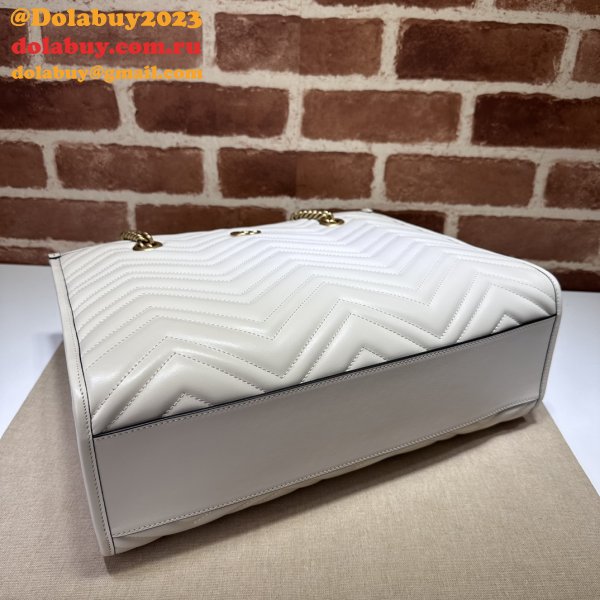 Tote GG Marmont White/Black 779724 Gucci Designer Bag