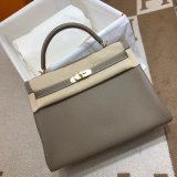 Hermes Kelly 32cm Togo leather Grey Copy