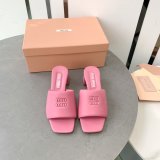 Miu Miu Fashion Bread Slippers Heel Sandals Shoes