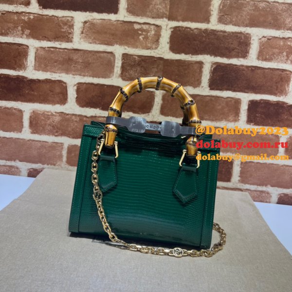 AAA Quality Fake Gucci Diana lizard 675800 bag