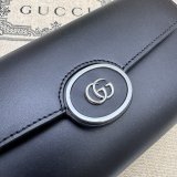 Petite GG Continental Wallet 762167 Black Gucci Knock Off Bag Inspired