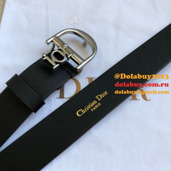 High Quality Christian Dior AAA Belts red/black/brown 30mm 1:1 Mirror