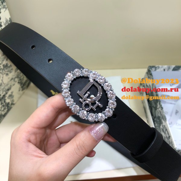 Wholesale Christian Dior AAA Belts 30mm Black Duplicate