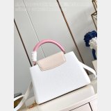 1:1 Mirror 1:1 Mirror Louis Vuitton Capucines M48865 White Bags