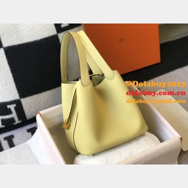 Luxury 7 Star Best Designer Hermes Picotin 18/22cm Gold Online