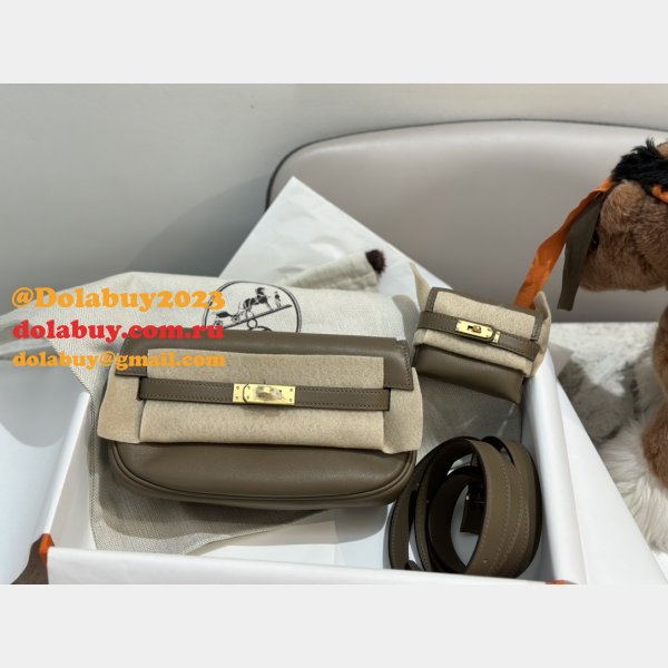 Designer hermes kelly moove 17cm swift leather Inspired bag