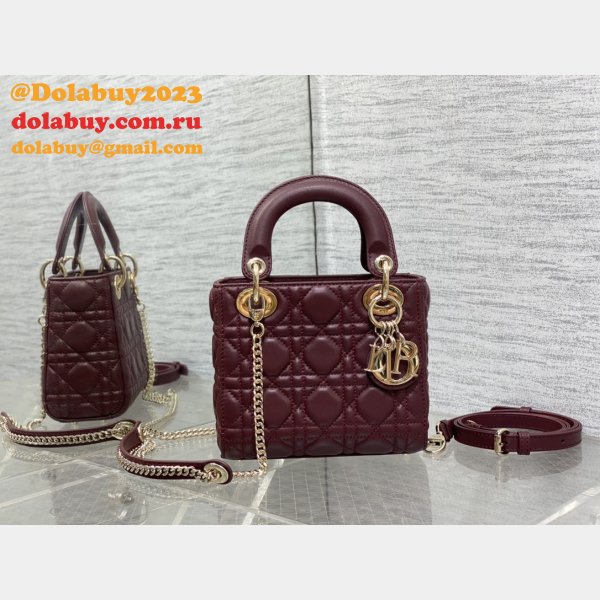 UK DIOR lambskin mini lady bag 17cm