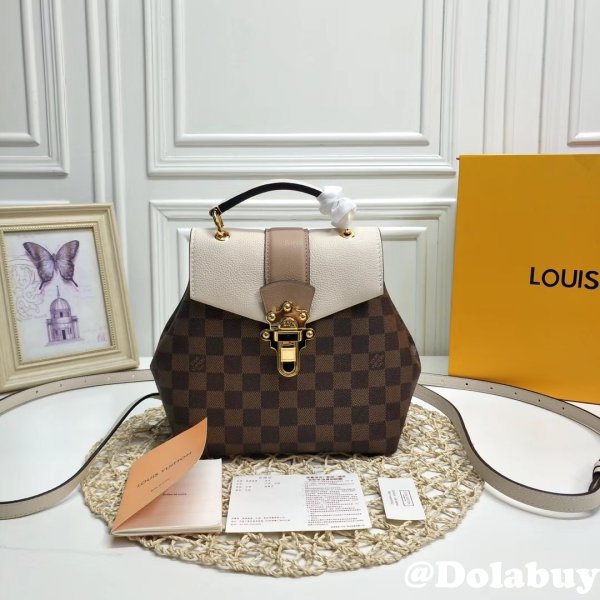 Louis Vuitton Clapton Backpack N42259 Damier Ebene Bag 7 Star