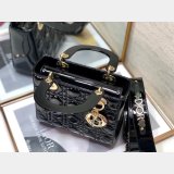 Knockoff DIOR LADY MY ABC Wholesale PATENT LEATHER HANDBAG 20cm