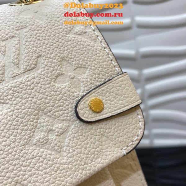 High Quality Louis Vuitton Monogram Empreinte Leather Vavin PM M43931 White Bag Wholesale