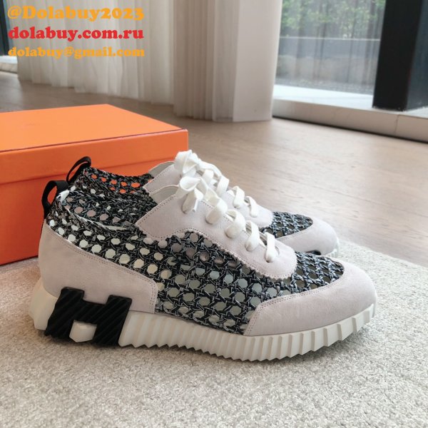 Top Quality HERMES MEN BOUNCING weave SNEAKER