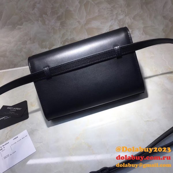 Fakes YSL Saint Laurent Waist Pack Fanny Pack Black Belt Bag