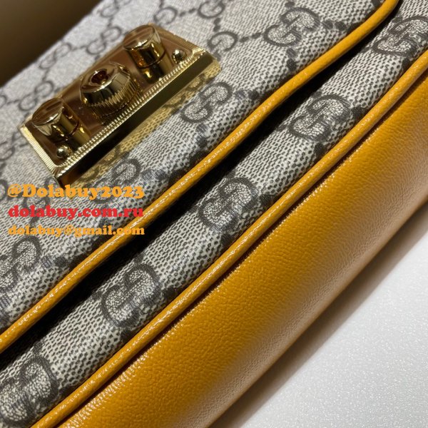 High Quality Gucci Designer 658487 Padlock mini bag in GG Supreme canvas