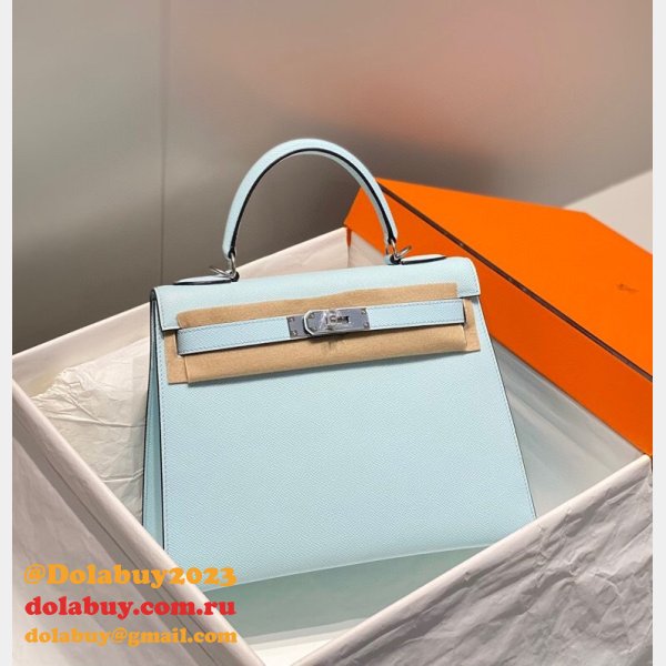 Hermes Outlet Epsom Kelly 19/25/28CM 1:1 Designer Bag