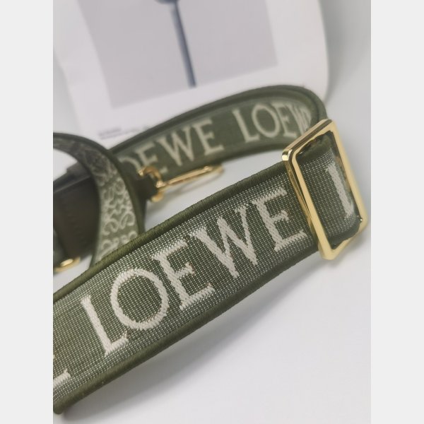 Luxury Loewe Anagram double-sided embroidered shoulder strap