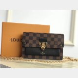 Louis Vuitton Wholesale Vavin Chain Wallet Damier Ebene N60221 Brown