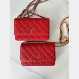 New CC WOC SMALL CAVIAR LEATHER CHAIN BAG Magnetic buckle Replica