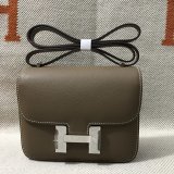 Hermes Constance Bag 18cm Epsom Leather Dark grey Designer