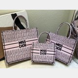 Designer Miss Dior Allover 1:1 Mirror Book Tote pink