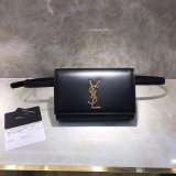 Fakes YSL Saint Laurent Waist Pack Fanny Pack Black Belt Bag