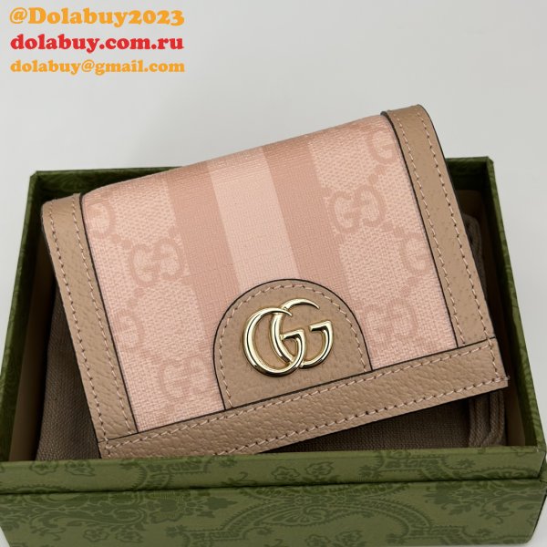 Gucci Best GG Supreme Ophidia Card Case Wallet 523155 Bag