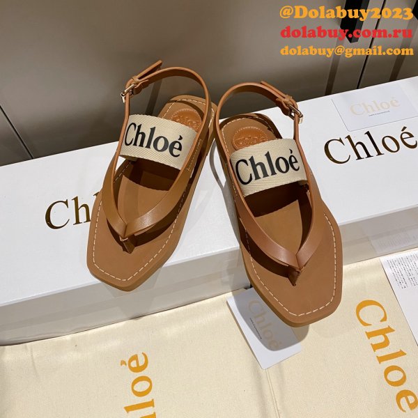 Designer Slippers Dupe AAAAA Knockoff Chloe Flip Flops