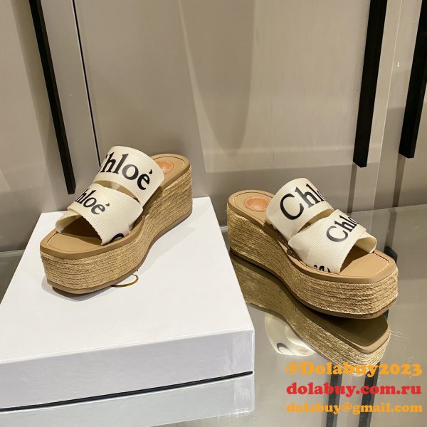 Chloé 1:1 Mirror Shoes Roman Slippers Designer Footwear