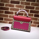 Gucci Knockoff 453188 GG Supreme Padlock Small Top Handle Bag